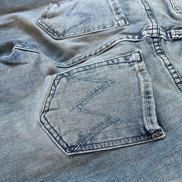 MOTHER Jeans Frayed Hem Mid Rise Straight Leg - Picture 2 of 11
